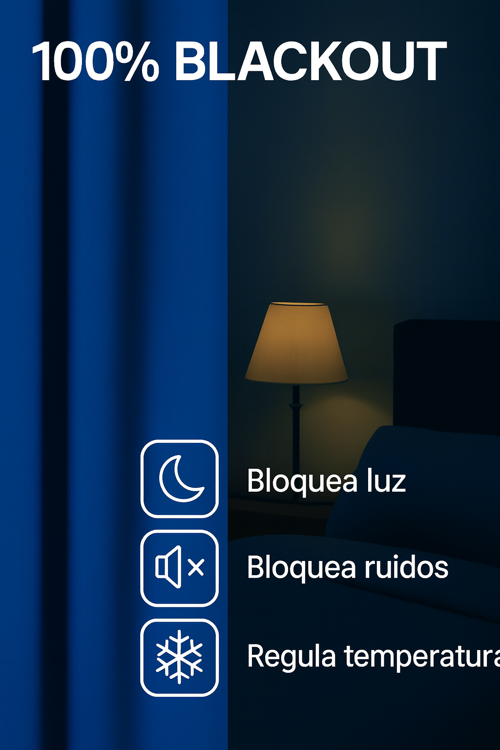 Cortinas Blackout 100% Térmicas 2 Paños
