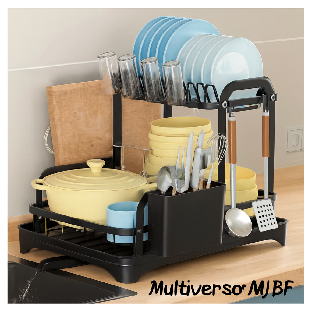 Secaplato Escurridor Rejilla Acero Inoxidable Secador 2nivel